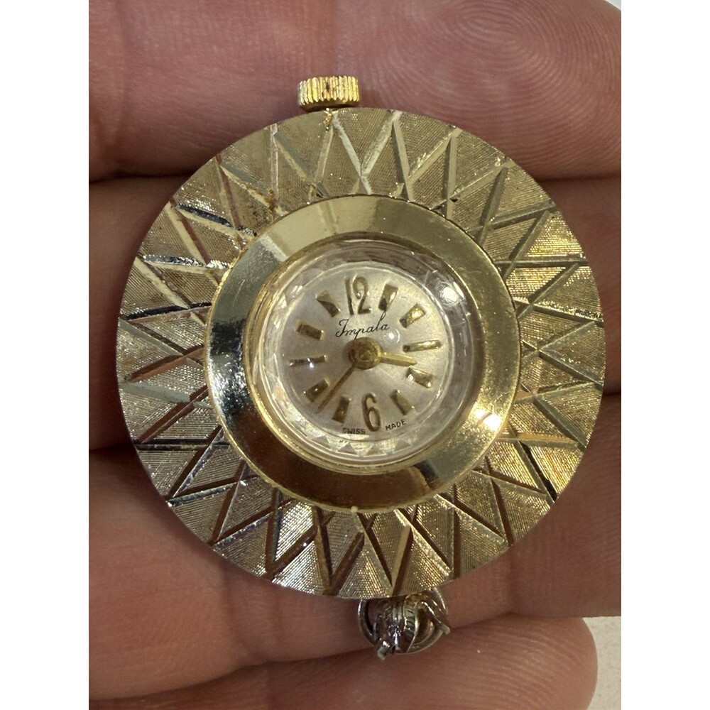 Impala Swiss Made Mechanical Pendant Watch 34mm Not Working Parts Repair